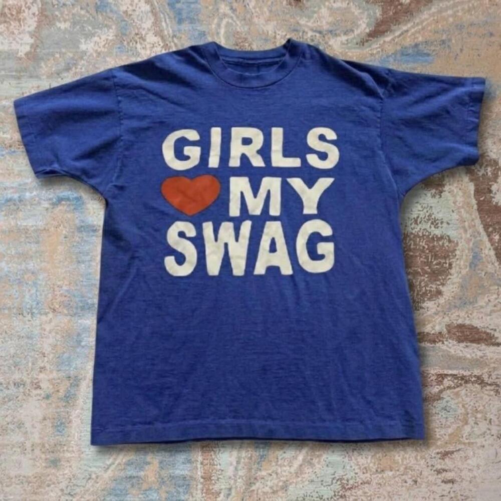 Blue Girls Love My Swag Graphic Tee